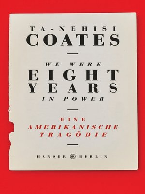 cover image of We were eight years in power